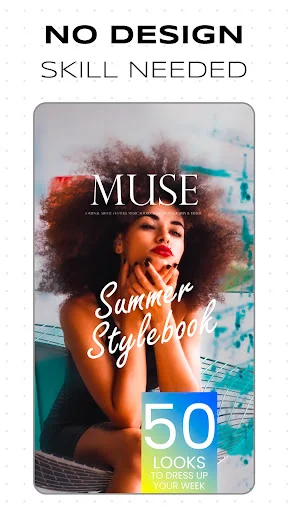 Completed summer stylized poster design with gradient overlay effects and layered elements showing professional results without design skills needed